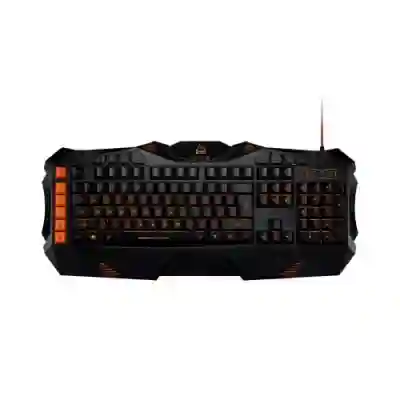 Tastatura Canyon Fobos, Orange Led, USB, Black-Orange