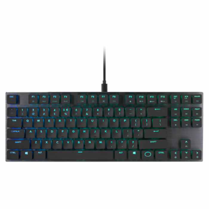 Tastatura Cooler Master SK630 Cherry MX Low Profile Mecanica, RGB LED, USB, Black