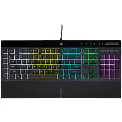 Tastatura Corsair K55 RGB Pro, RGB LED, USB, Black