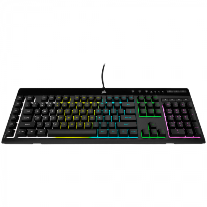 Tastatura Corsair K55 RGB Pro, RGB LED, USB, Black