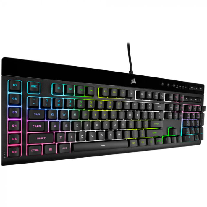 Tastatura Corsair K55 RGB Pro XT, RGB LED, USB, Black