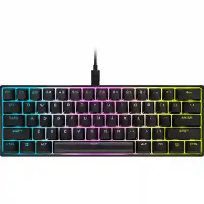 Tastatura Corsair K65 RGB MINI, RGB LED, USB, Black