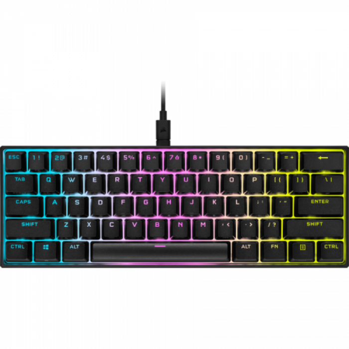 Tastatura Corsair K65 RGB MINI, RGB LED, USB, Black