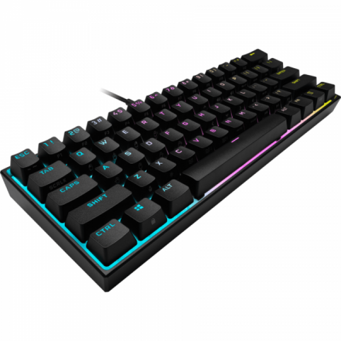 Tastatura Corsair K65 RGB MINI, RGB LED, USB, Black