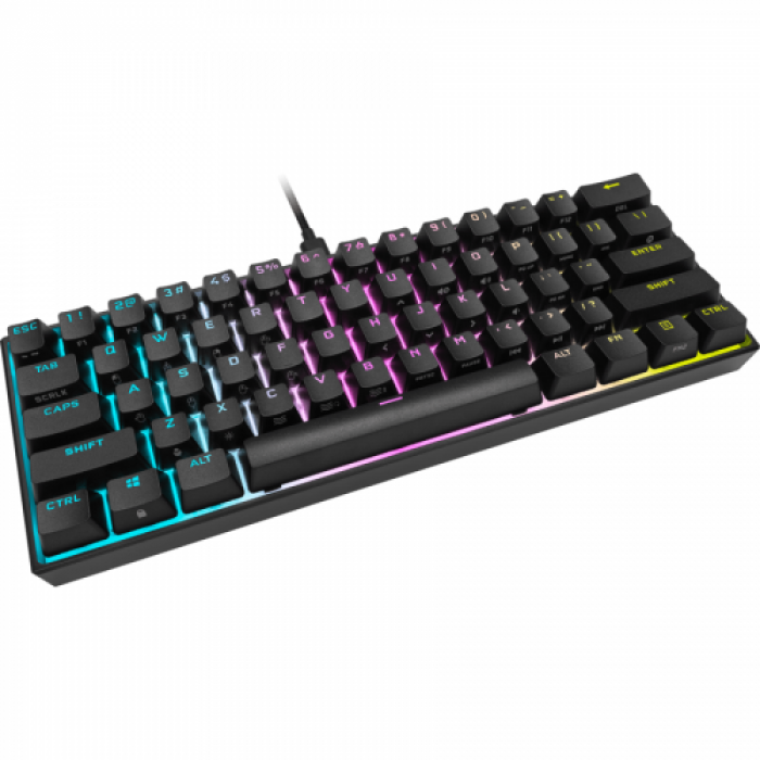 Tastatura Corsair K65 RGB MINI, RGB LED, USB, Black