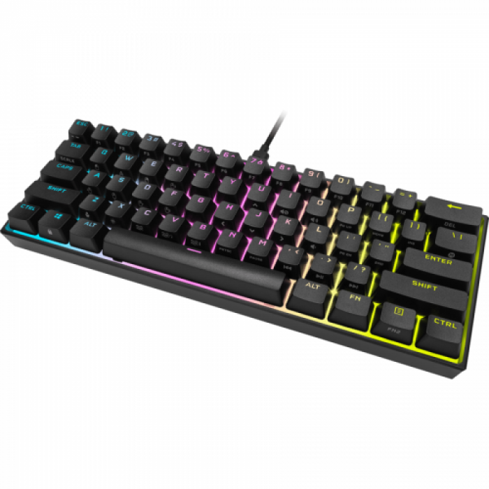 Tastatura Corsair K65 RGB MINI, RGB LED, USB, Black