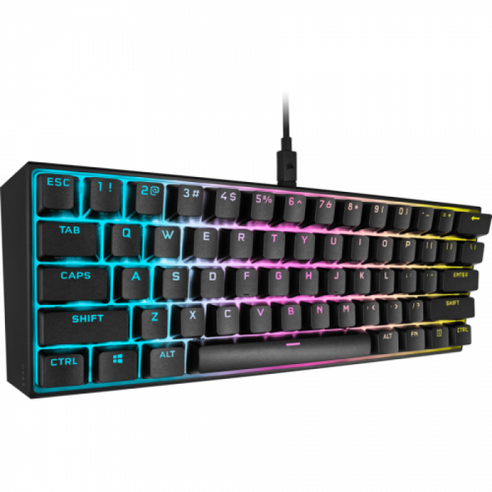 Tastatura Corsair K65 RGB MINI, RGB LED, USB, Black