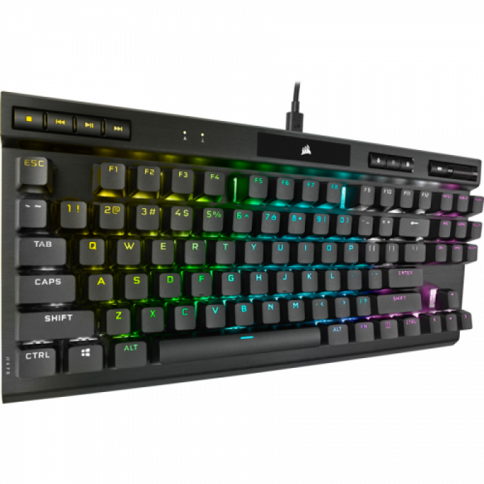 Tastatura Corsair K70 RGB TKL CHAMPION SERIES Cherry MX Red, RGB LED, USB, Black