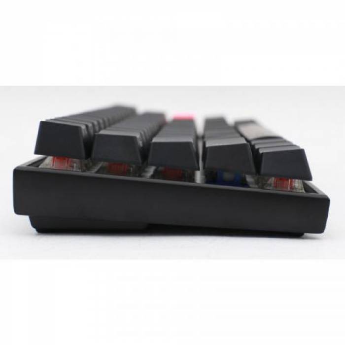 Tastatura Ducky Mecha Mini Cherry MX Silent Red Mecanica, RGB LED, USB, Black