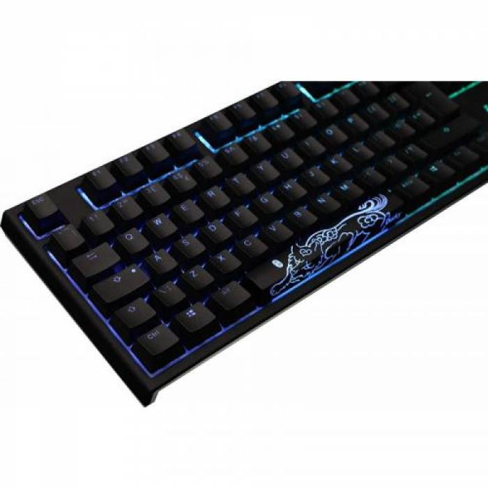 Tastatura Ducky One 2 Cherry MX Silver Mecanica, RGB LED, USB, Black-White