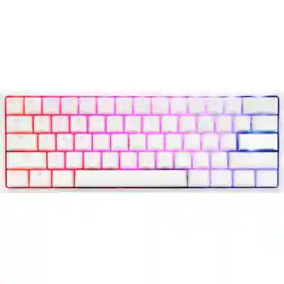 Tastatura Ducky One 2 Mini Cherry MX Red Mecanica, RGB LED, USB, Pure White