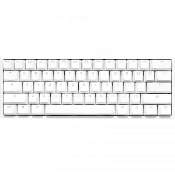 Tastatura Ducky One 2 Mini Cherry MX Speed Silver Mecanica, RGB LED, USB, Pure White