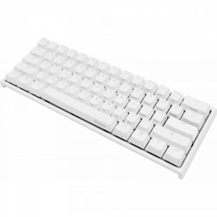 Tastatura Ducky One 2 Mini Cherry MX Speed Silver Mecanica, RGB LED, USB, Pure White