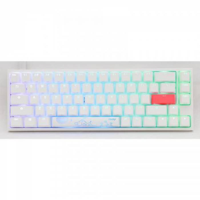 Tastatura Ducky One 2 SF Cherry MX Red Mecanica, RGB LED, USB, Pure White