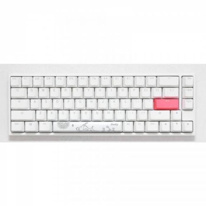 Tastatura Ducky One 2 SF Cherry MX Red Mecanica, RGB LED, USB, Pure White