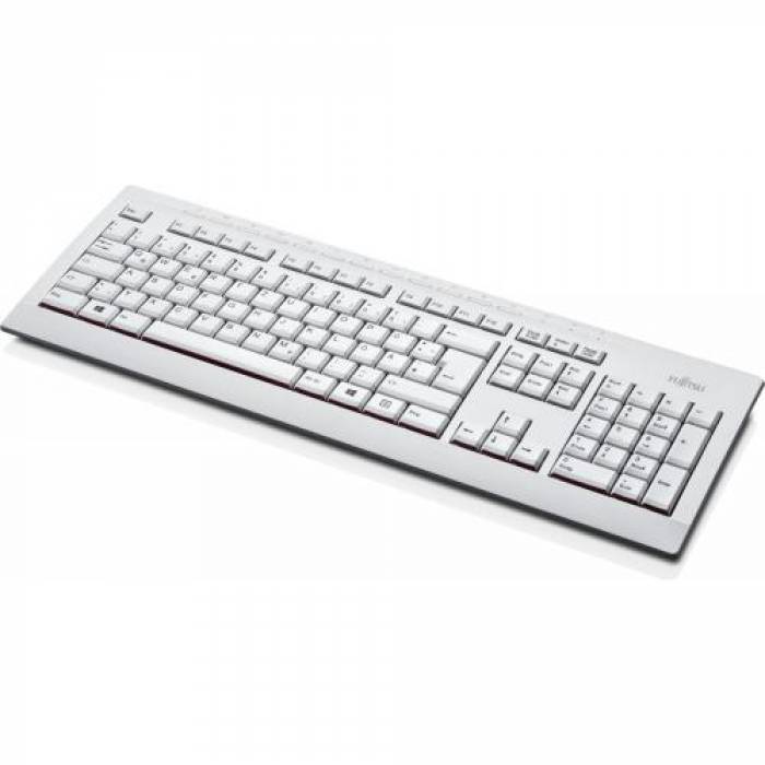 Tastatura Fujitsu KB521, USB, White