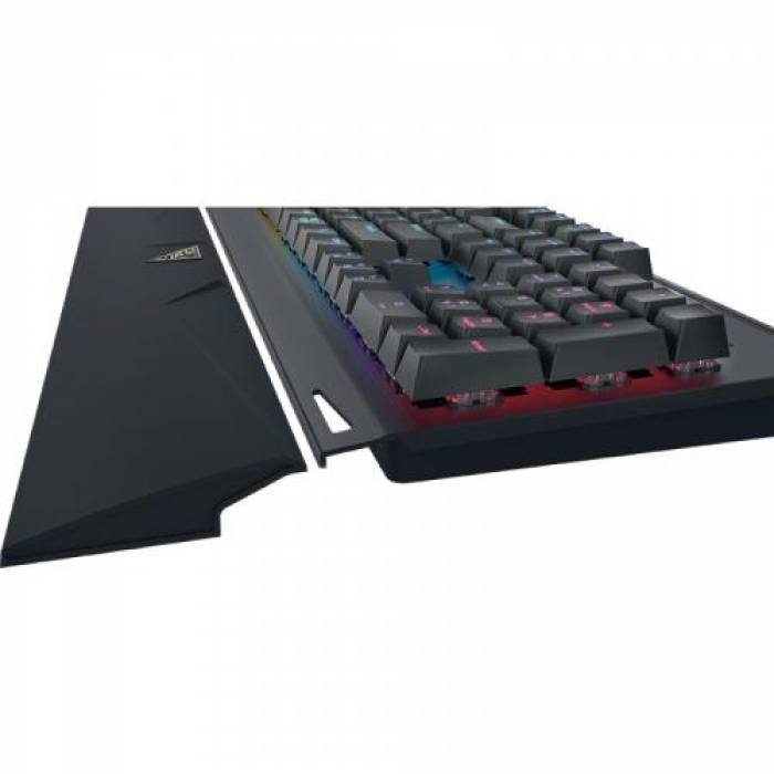 Tastatura Gamdias HERMES M1 Gamdias Brown Mecanica, RGB LED, USB, Black-Silver