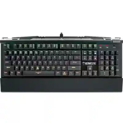 Tastatura Gamdias Hermes M2 Optical Blue Mecanica, RGB LED, USB, Black-Silver