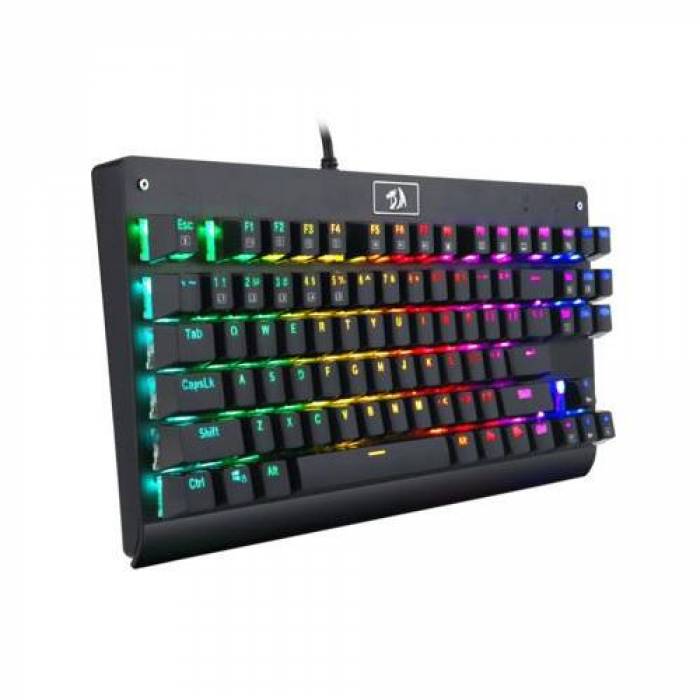 Tastatura Gaming Redragon Dark Avenger RGB LED Mecanica, USB, Black