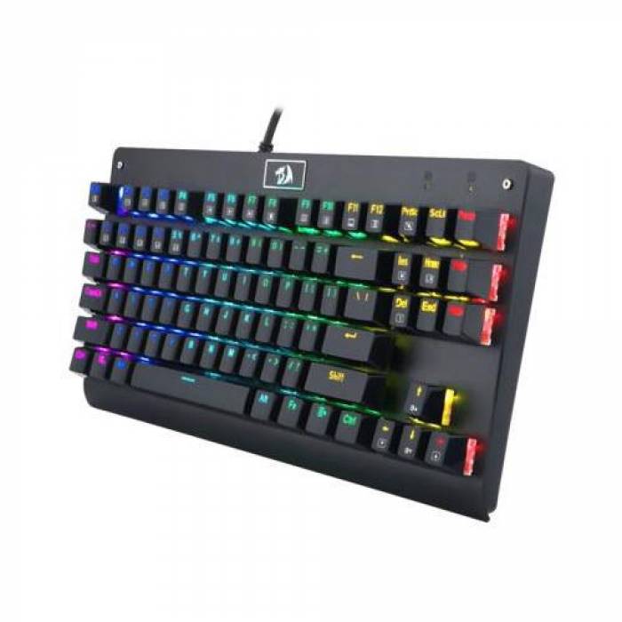 Tastatura Gaming Redragon Dark Avenger RGB LED Mecanica, USB, Black