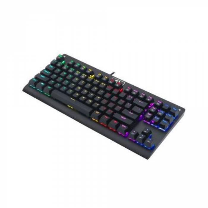 Tastatura Gaming Redragon Dark Avenger RGB LED Mecanica, USB, Black