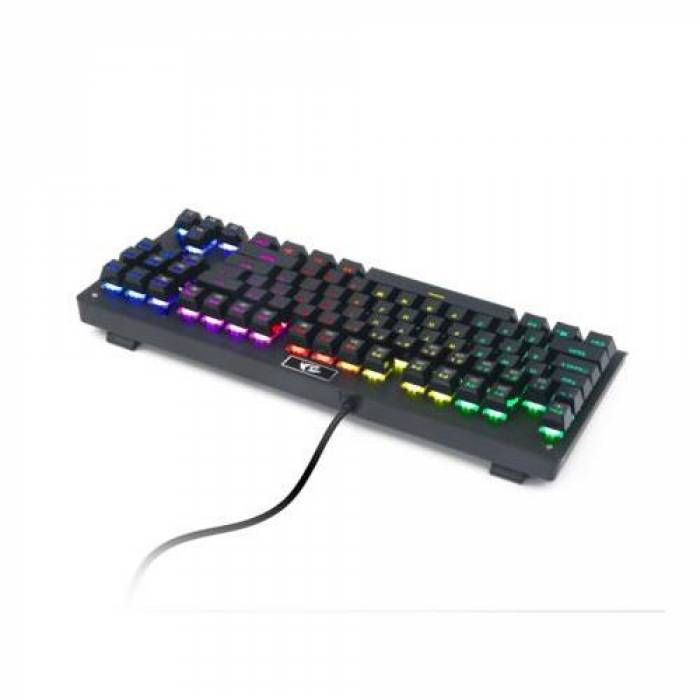 Tastatura Gaming Redragon Dark Avenger RGB LED Mecanica, USB, Black