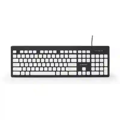 Tastatura Gembird Chocolate, USB, Black-White