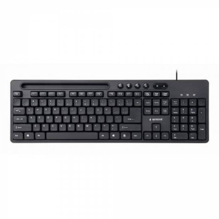 Tastatura Gembird KB-UM-108, US Layout, USB, Black