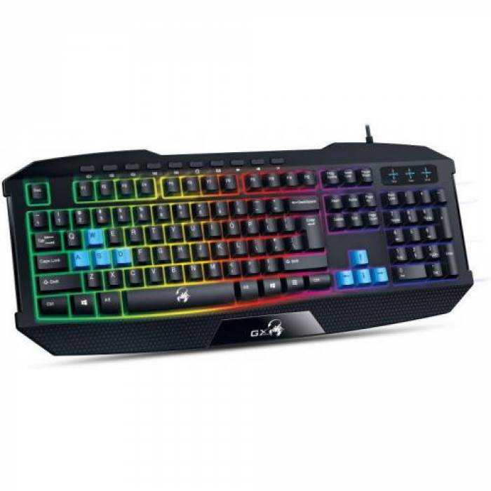 Tastatura Genius Scorpion K215, RGB LED, USB, Black