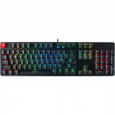 Tastatura Glorious PC Gaming Race GMMK Full-Size Gateron Brown Mecanica, RGB LED, USB, Black