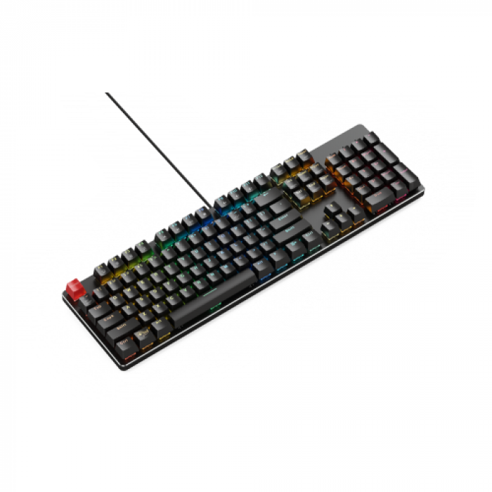 Tastatura Glorious PC Gaming Race GMMK Full-Size Gateron Brown Mecanica, RGB LED, USB, Black