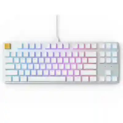 Tastatura Glorious PC Gaming Race GMMK TKL Gateron Brown Mecanica Ice Edition, RGB LED, USB, White