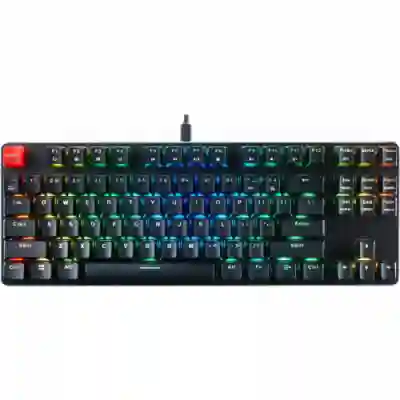 Tastatura Glorious PC Gaming Race GMMK TKL Gateron Brown Mecanica, RGB LED, USB, Black