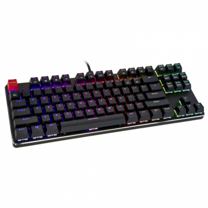 Tastatura Glorious PC Gaming Race GMMK TKL Gateron Brown Mecanica, RGB LED, USB, Black