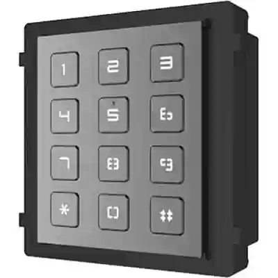 Tastatura Hikvision DS-KD-KP pentru videointerfon, Black