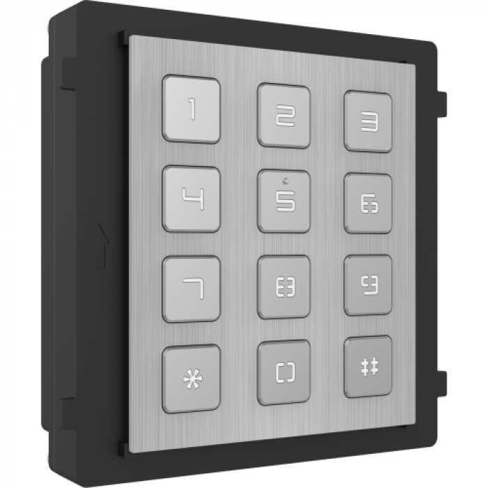 Tastatura Hikvision DS-KD-KP/S pentru videointerfon, Black