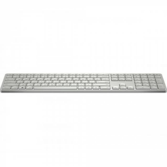Tastatura HP 970 Programmable, USB Wireless, Silver