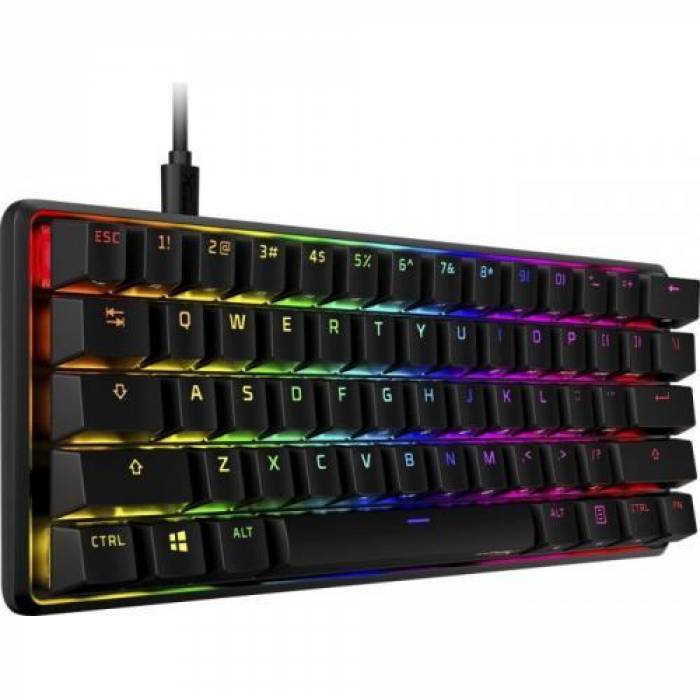 Tastatura HP HyperX Alloy Origins 60 Red Switch, RGB LED, USB, Black