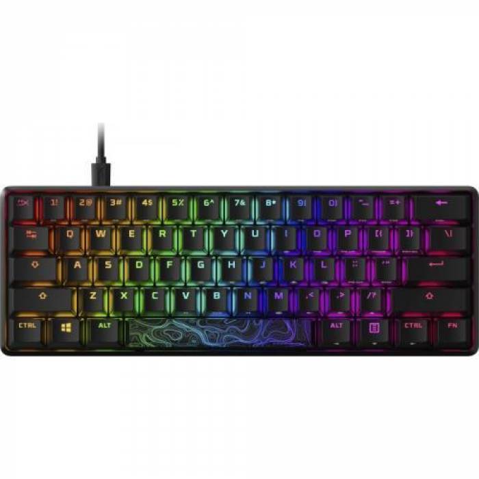 Tastatura HP HyperX Alloy Origins 60 Red Switch, RGB LED, USB, Black