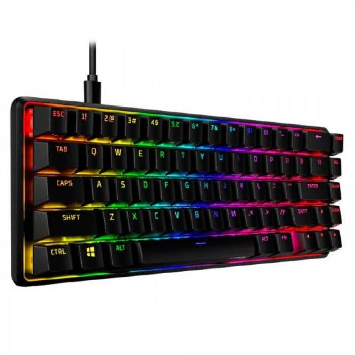 Tastatura HP HyperX Alloy Origins 65 Aqua Switch, RGB LED, USB, Black