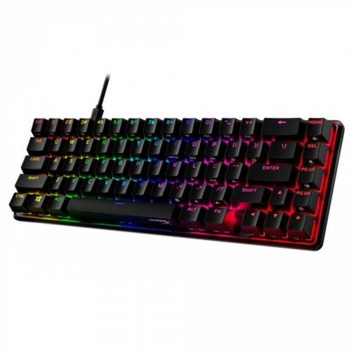 Tastatura HP HyperX Alloy Origins 65 Aqua Switch, RGB LED, USB, Black