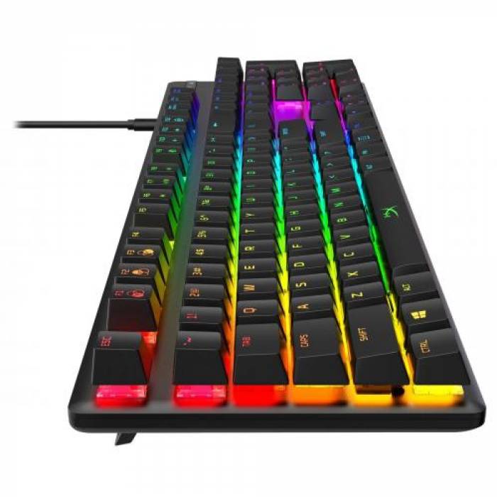 Tastatura HP HyperX Alloy Origins Aqua Switch, RGB LED, USB, Black