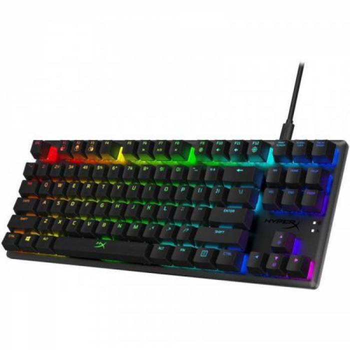 Tastatura HP HyperX Alloy Origins Core Blue Switch, RGB LED, USB, Black