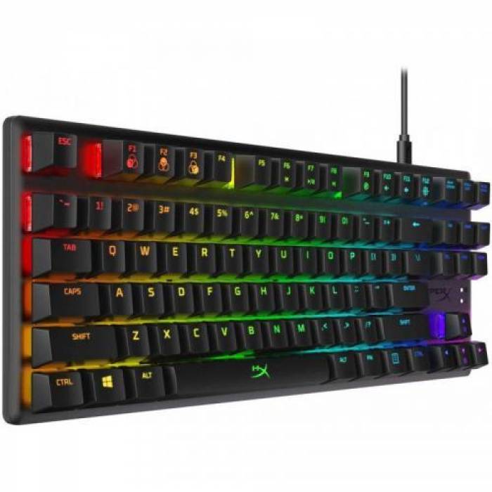 Tastatura HP HyperX Alloy Origins Core Blue Switch, RGB LED, USB, Black