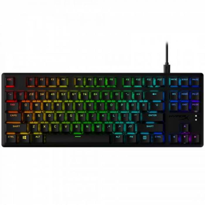 Tastatura HyperX Alloy Origins Core TKL PBT Aqua Switch, RGB LED, USB, Black