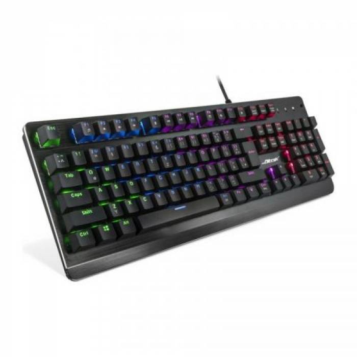 Tastatura Inter-Tech Nitrox, RGB LED, USB, Black