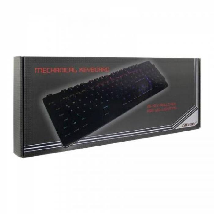 Tastatura Inter-Tech Nitrox, RGB LED, USB, Black