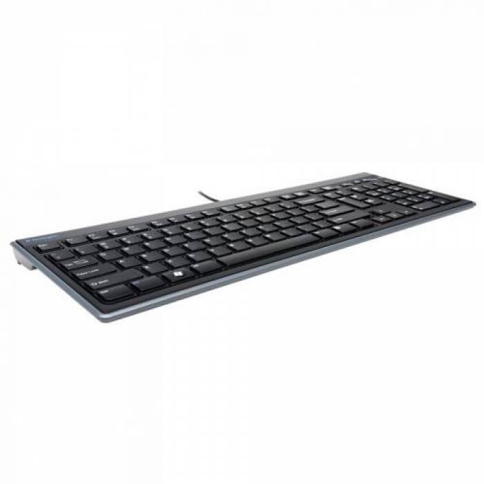 Tastatura Kensington Advance Fit Full-Size Slim, USB, Black