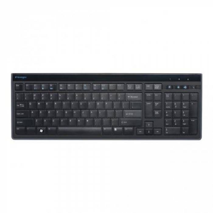 Tastatura Kensington Advance Fit Full-Size Slim, USB, Black