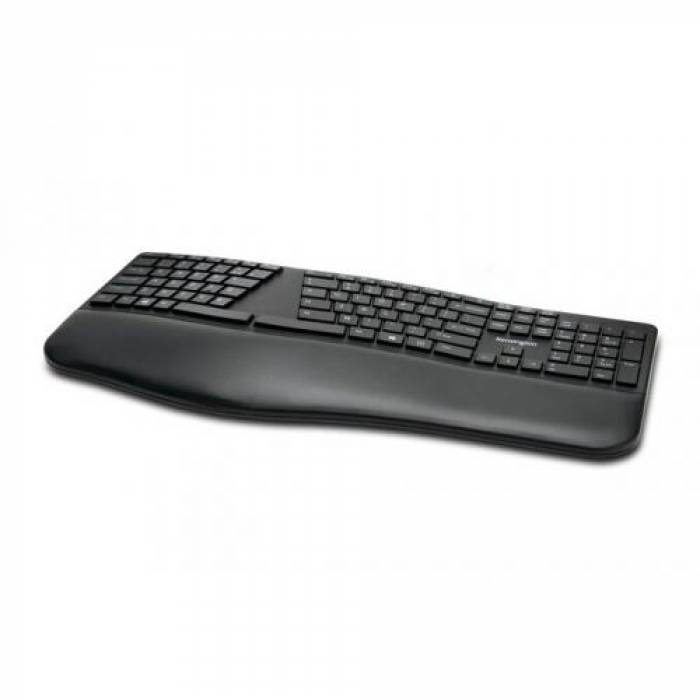 Tastatura Kensington Profit Ergo, USB, Black